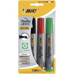 Bic Permanentinių žymeklių rinkinys Eco 2300 4 spalvų rinkinys, 4-5 mm 023041