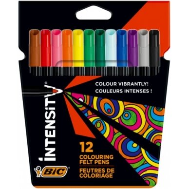Bic Flomasteriai Intensity Up, 12 spalvų rinkinys 978004