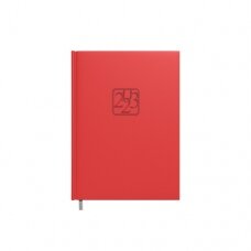 Darbo knyga-kalendorius 2023m. A5 raudona sp.