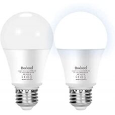 Ecost prekė po grąžinimo 2 pakuotės E27 sutemų jutiklio lempa lauke 600LM pakeičia 60W 6000K vėsiai