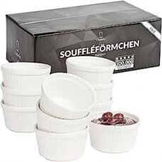 Ecost prekė po grąžinimo Chefarone® Soufflé OvenSafe formų rinkinys, 10 Creme Brulee dubenėlių Kera