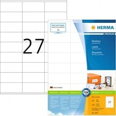 Ecost prekė po grąžinimo Herma 4450 etiketės Premium A4 70x32 mm baltojo popieriaus MATT