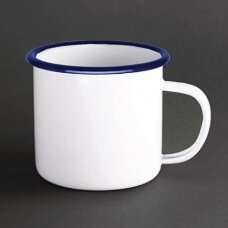 Ecost prekė po grąžinimo Olimpijos emalio puodeliai, balta mėlyna, 35cl, pakuotė 6