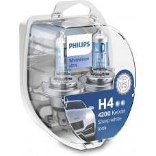 Ecost prekė po grąžinimo Philips 12342WVUSM WhiteVision Ultra Xenon Effect H4 priekinių žibintų lemp