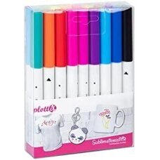 Ecost prekė po grąžinimo, plottiX - sublimacinių rašiklių rinkinys (18 spalvų)