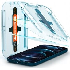 Ecost prekė po grąžinimo, Spigen grūdinto stiklo ekrano apsauga [GlasTR EZ FIT], skirta iPhone 12 Pr