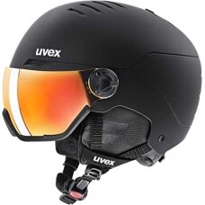 Ecost prekė po grąžinimo uvex Unisex Unisex Adults, Wanted Visor Ski Helmet, Black mat, 5