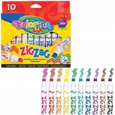 Flomasteriai Colorino Kids Zig Zag, 10 spalvų