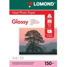 Fotopopierius Lomond Photo Inkjet Paper Blizgus 150 g/m2 A4, 25 lapai