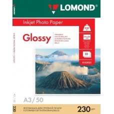 Fotopopierius Lomond Photo Inkjet Paper Blizgus 230 g/m2 A3, 50 lapų