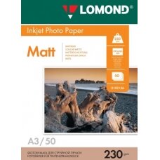 Fotopopierius Lomond Photo Inkjet Paper Matinis 230 g/m2 A3, 50 lapų