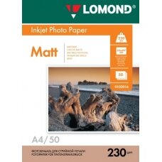 Fotopopierius Lomond Photo Inkjet Paper Matinis 230 g/m2 A4, 50 lapų