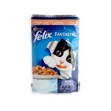 Konservuotas ėdalas katėms FELIX Fantastic, su lašiša, 85 g