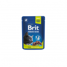 Konservuotas maistas katėms Brit Premium maiš. Lamb for Sterilised 100g
