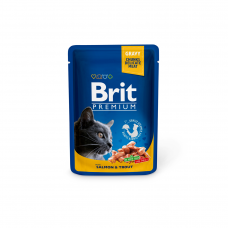 Konservuotas maistas katėms Brit Premium Salmon&Trout 100g