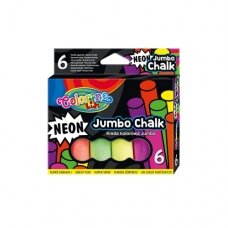 Kreida spalvota Colorino Kids Jumbo Neon 6 spalvų.