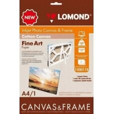 Lininė drobė su porėmiu Lomond Frame + Fine Art Canvas Ultra Bright 340g/m2 A4, 1 Lapas (komplektas)