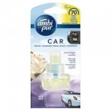 Oro gaiviklio automobiliams pakeitiklis AMBI PUR Car Moonlight Vanilla, 7 ml