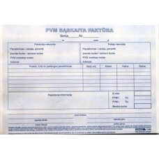 PVM sąskaita faktūra 1+1 SC, A5, 2 × 50 l.
