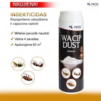 Širšių, skruzdėlių, tarakonų naikinimo priemonė milteliai Wacip Dust 500 g. 1